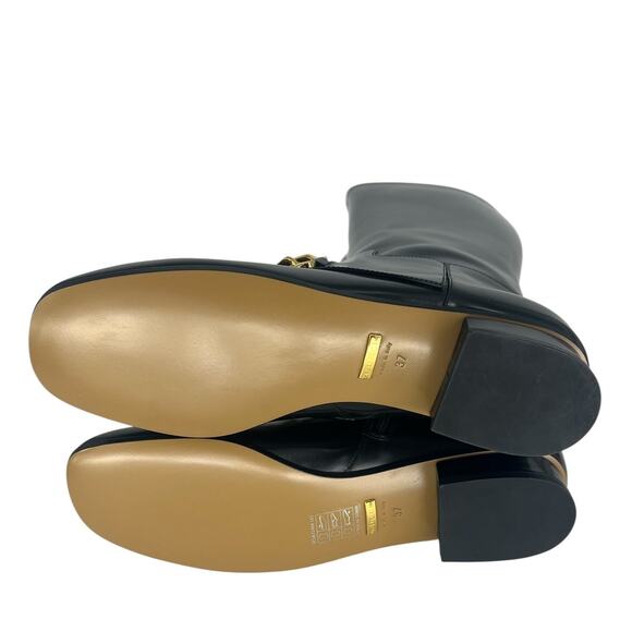 Gucci Interlocking GG Chain Patent Leather Knee Boots - Picture 16 of 16